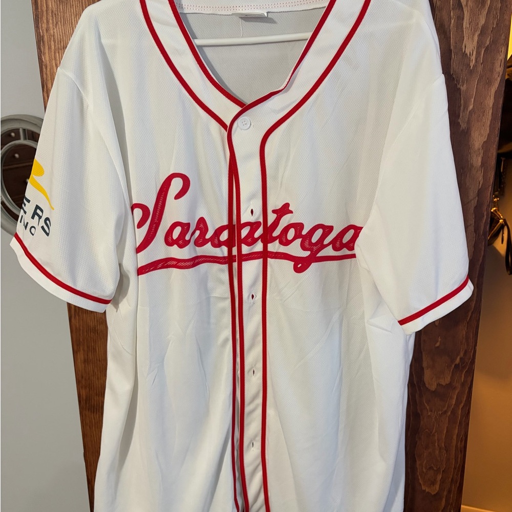 A.P.C. White and Red Unisex Jersey Top Saratoga Never Worn